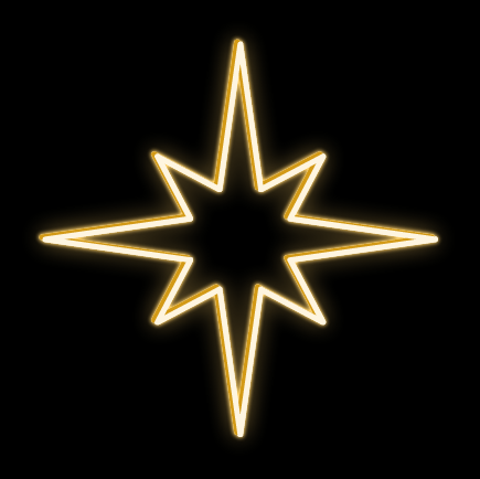 Deko-LED Lichtmotiv Stern, warmweiß, Durchm. 50 cm