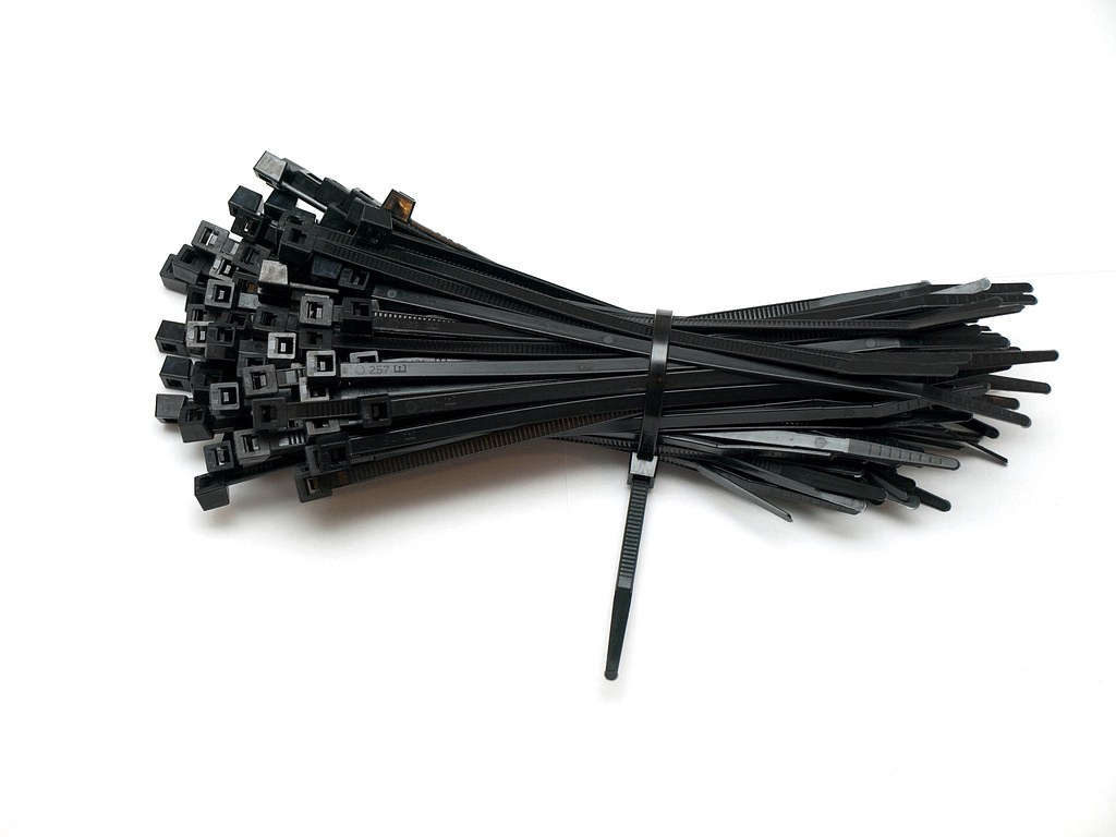 Kabelbinder, Set mit 100 Stück, black, 15 cm