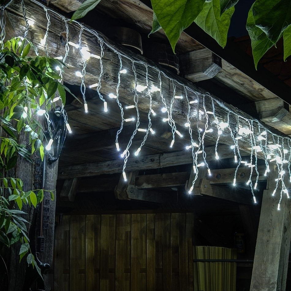 Weihnachtslichterkette leuchtende Eiszapfen - 3 m, kaltweiß
