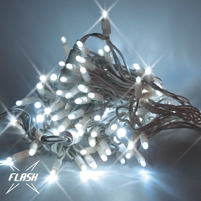 LED Lichterkette - FLASH, 5 m, kaltweiß, 60 Dioden