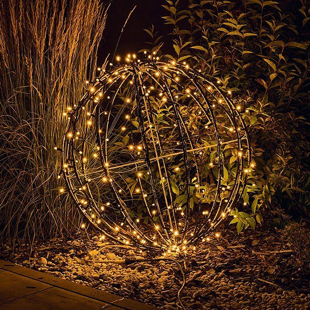 LED světelná koule, teple bílá, pr