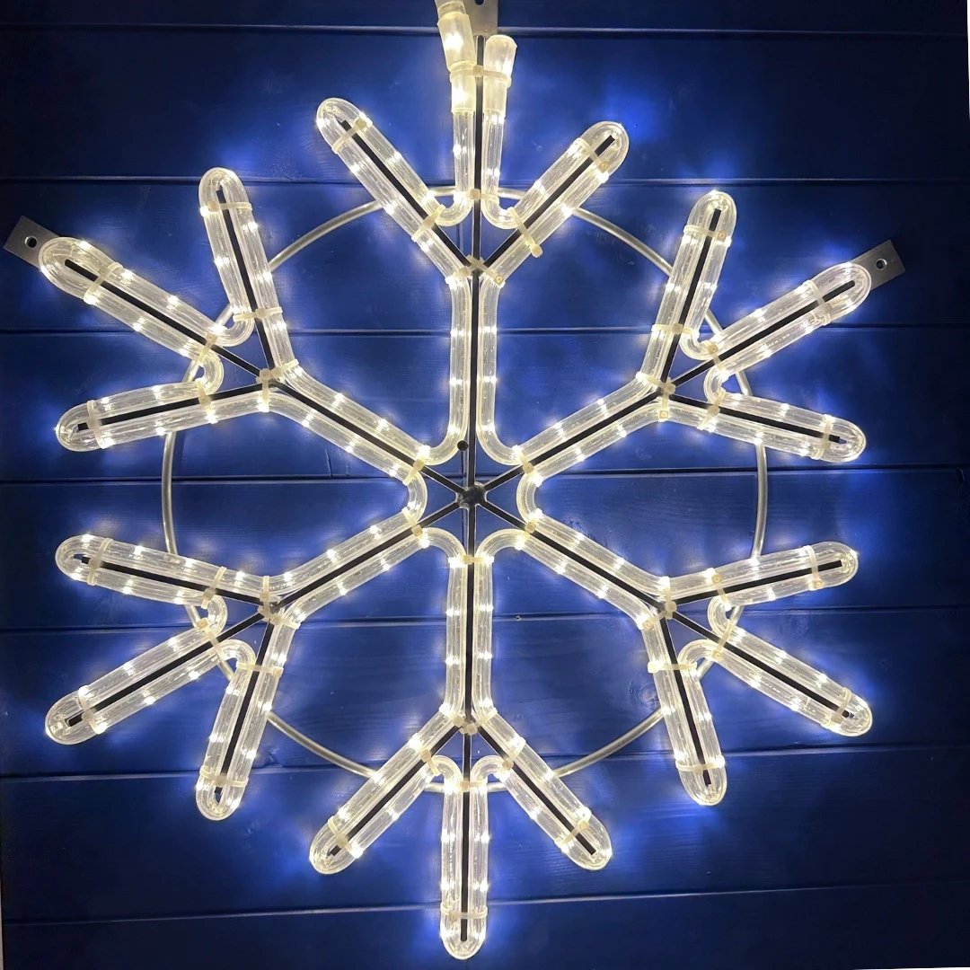 LED světelná vločka III, závěsná, pr