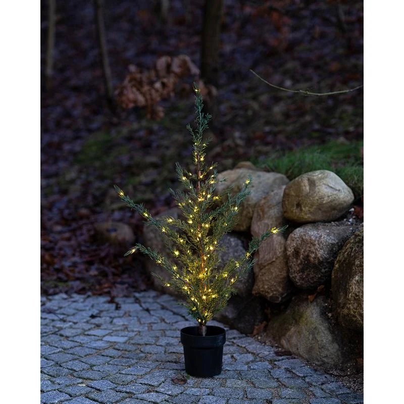 LED světelný stromek v květináči Cedr, 100 cm