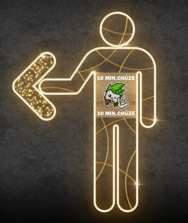 LED světelný ukazatel, 150 x 210 cm, teple bílá, 230V, 14W, 3,3 kg, ze 2 dílů