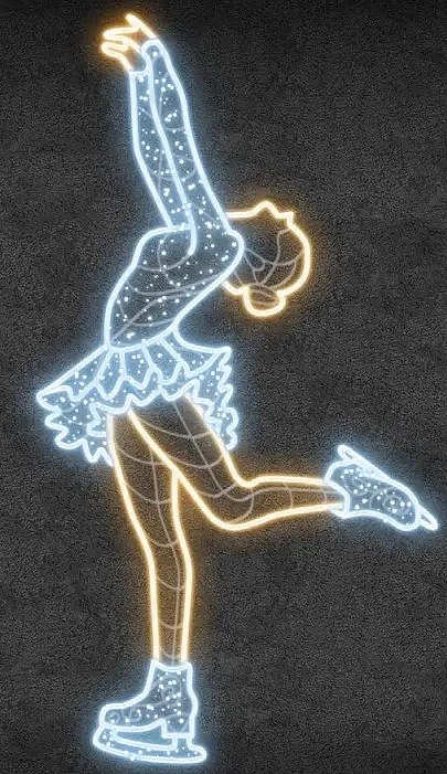 LED světelná krasobruslařka,