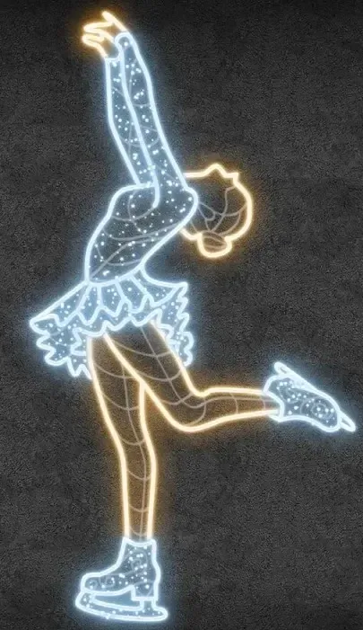 LED světelná krasobruslařka,