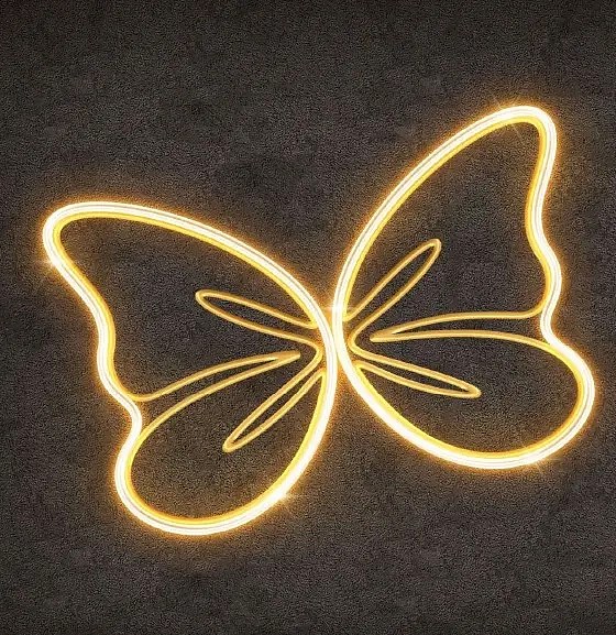 3D LED světelný motýl, 30 x 20 cm