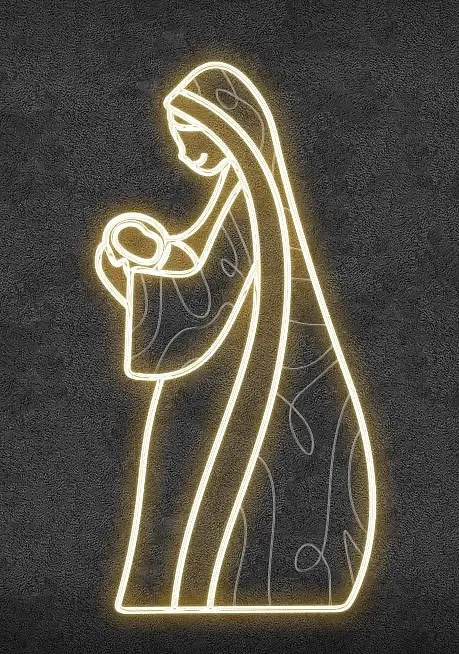 LED světelná Marie , 200x110cm, teple bílá, 230V, 43,9W, 5kg, 4 díly