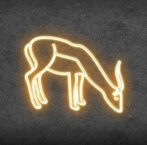 2D LED světelná antilopa, 200 x 150 cm, teple bílá, 36 V, 23,4 W, z 5 dílů, stojící