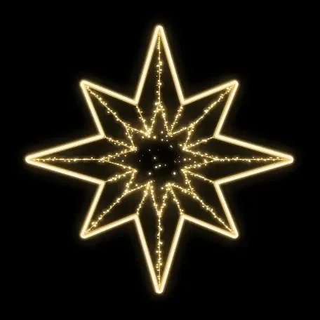 2D LED světelná hvězda, prům