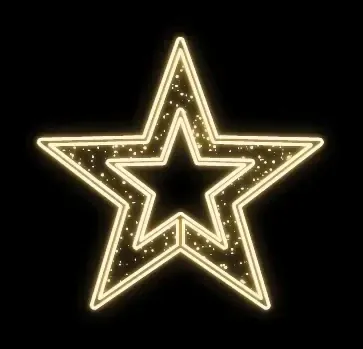 2D LED světelná hvězda, s výpletem, prům