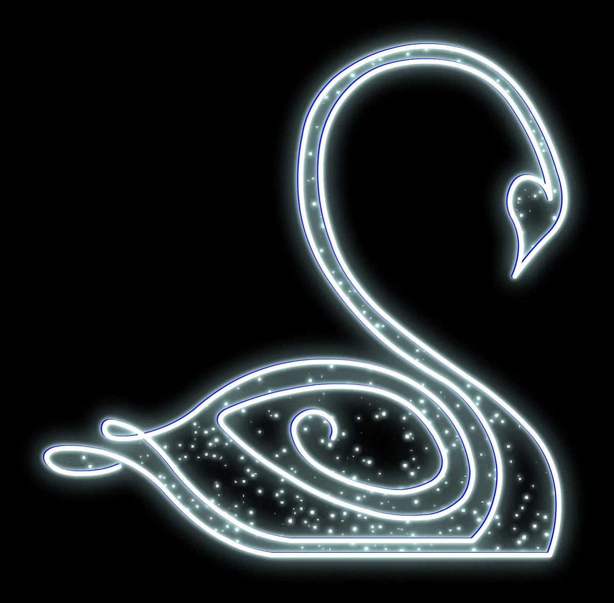 2D LED světelná labuť, 207 x 206 x 60 cm, ledově bílá, 36 V, 44,6 W, 8 kg, ze 3 dílů, stojící