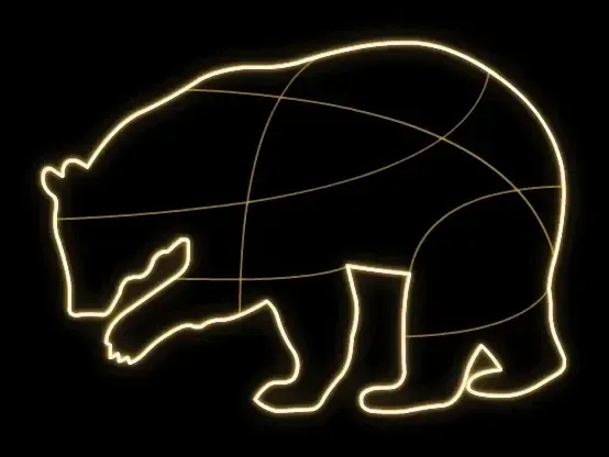 2D LED světelná medvědice, 170 x 130 x 60 cm, teple bílá, 230V, 27,8 W, 11,2 kg, ze 2 dílů, stojící