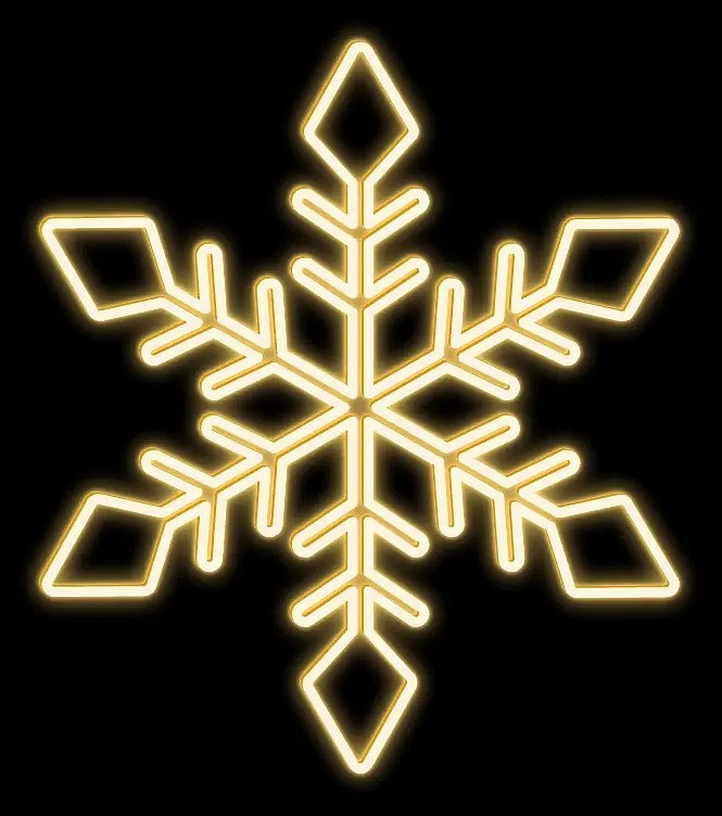 2D LED světelná vločka XI, závěsná, pr