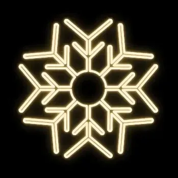 2D LED světelná vločka XIII, závěsná, pr
