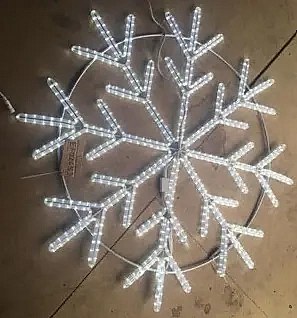2D LED světelná vločka XX, závěsná, pr