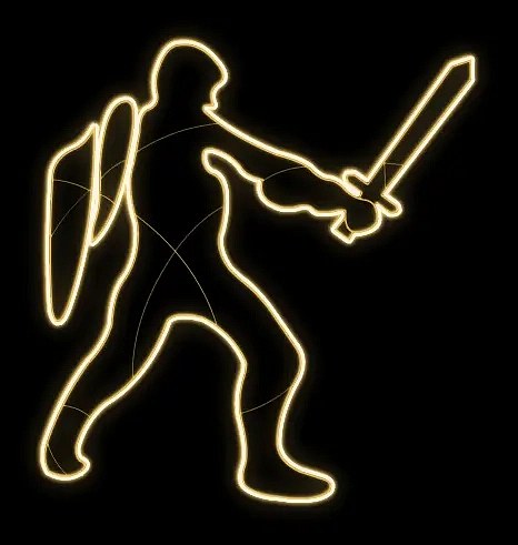2D LED světelný rytíř I