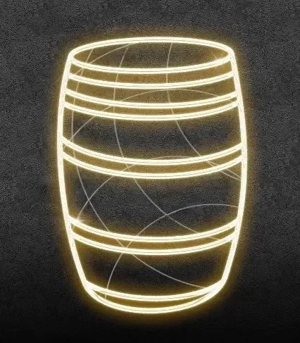 2D LED světelný sud, 110 x 68 cm, teple bílá, 230 V, 31 W, 3 kg, 5 dílů, stojící