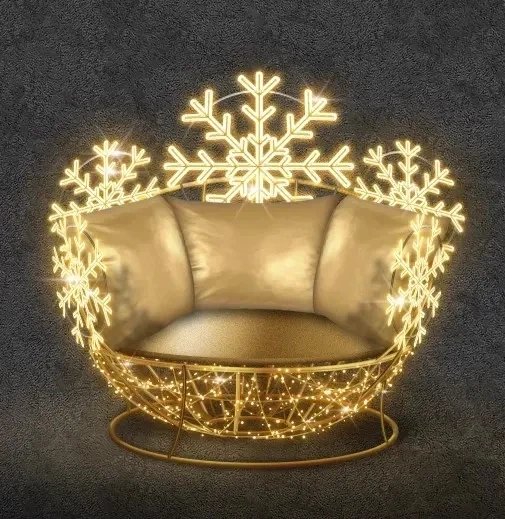 LED světelné posezení, 150 x 160 x 150 cm, teple bílá, 36V230V, 155 W, 33,8 kg, ze 6 dílů