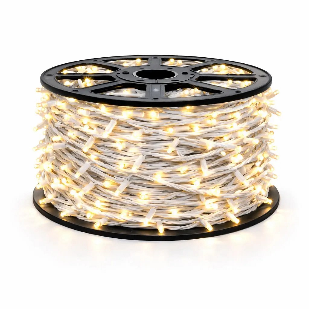 Eco Fix LED světelný řetěz 80 m, 36 V, teple bílá, bílý kabel, IP67