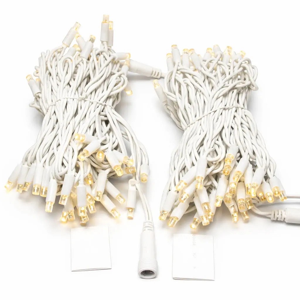 Easy Fix LED světelný řetěz 20 m, teple bílá, 120 diod, bílý kabel IP67