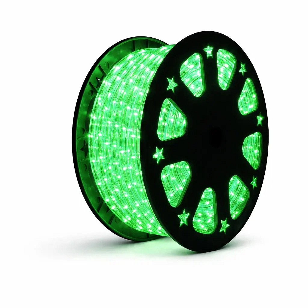 Easy Fix světelná LED hadice venkovní 50 m, zelená, 1500 diod, čirý kabel IP44, cívka