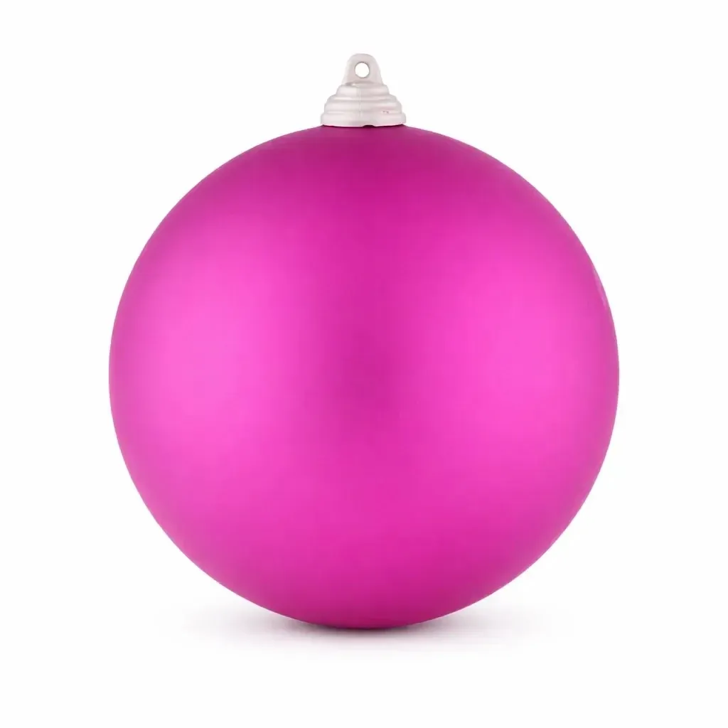 Velká vánoční koule 20 cm, růžová, matná