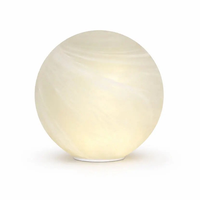 3D LED svítící koule Odina, bílá, matná, 25 cm, interiér