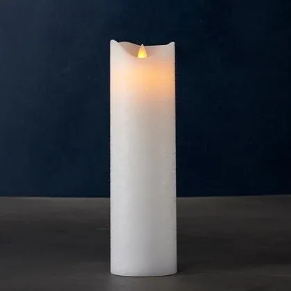 Vosková LED svíčka exclusive, 25 cm, bílá