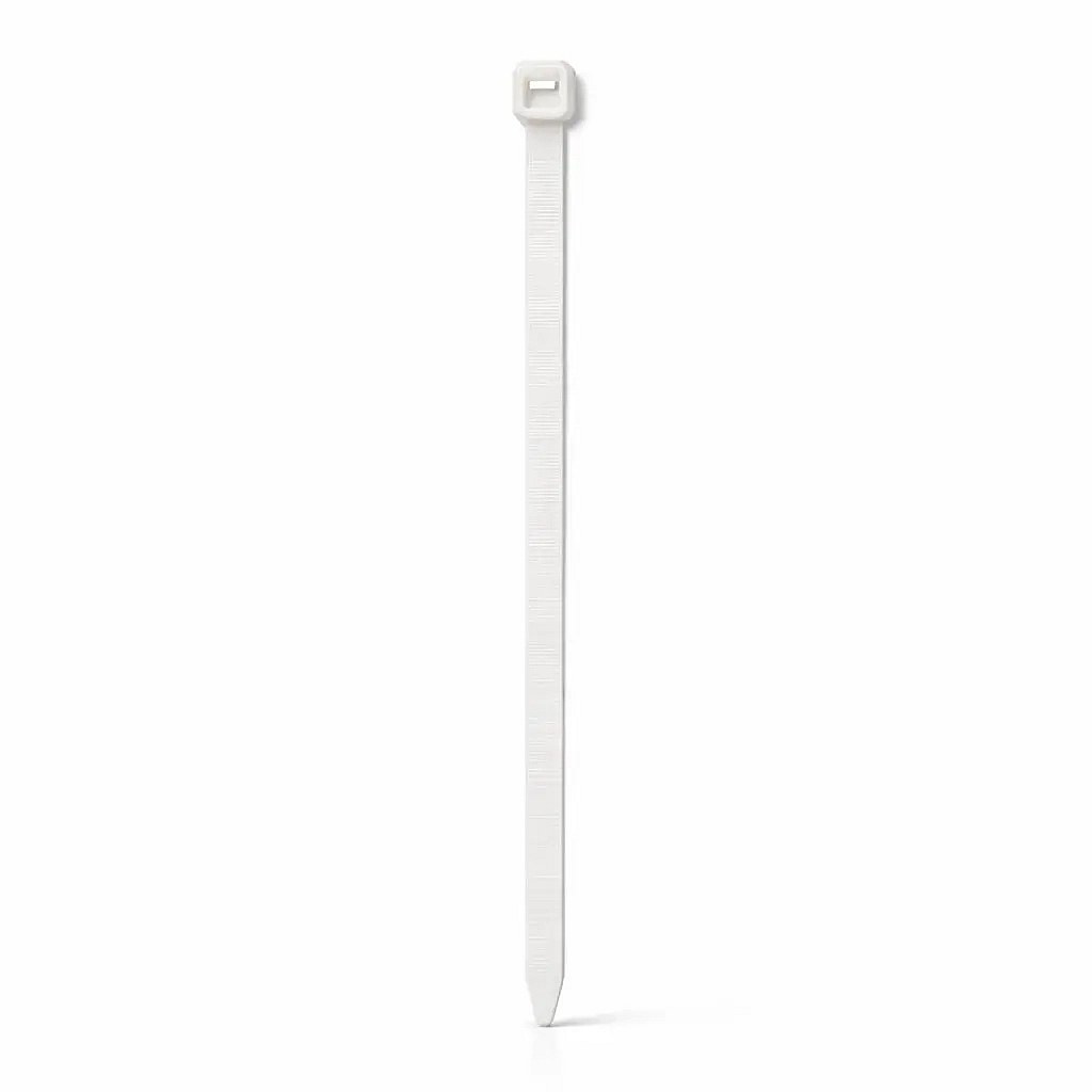 Plastové stahovací pásky 3,6 mm × 20 cm bílá univerzální venkovní WKK, balení 100 ks