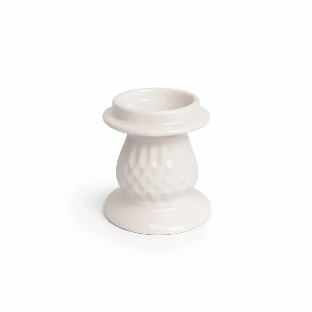 Vánoční svícen na stůl 7 × 7 × 6,5 cm, keramický, bílý
