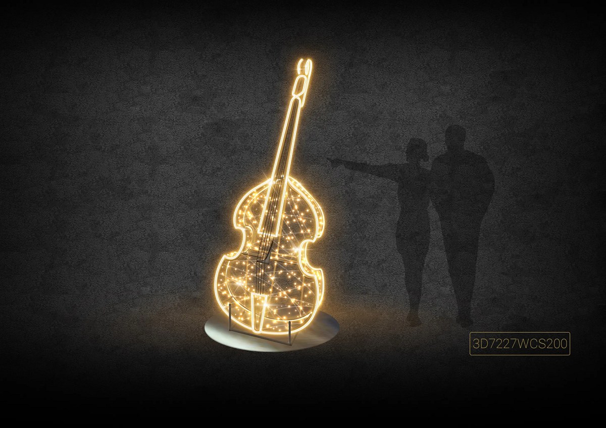 Easy Fix 3D LED světelná basa, 240 × 85 cm, teple bílá, hliník