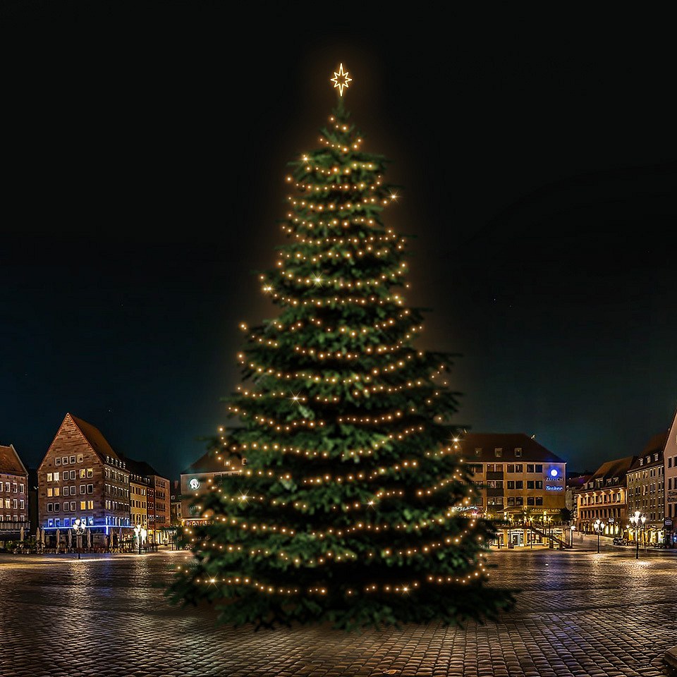 LED-Lichtset für Weihnachtsbäume 21-23 m hoch, warmweiß