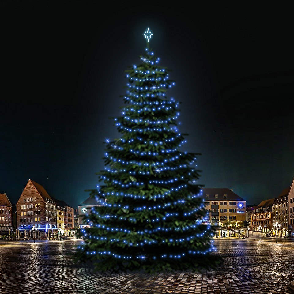 LED-Lichtset für Weihnachtsbäume 21-23 m hoch, blau