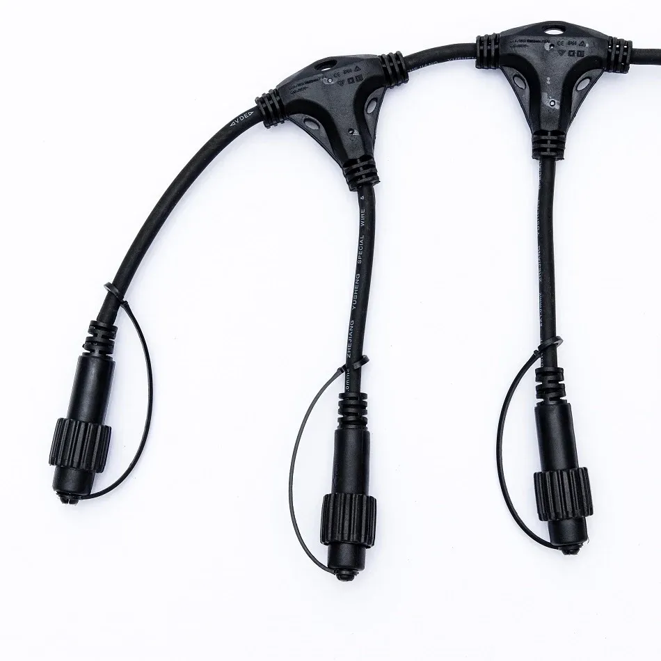 Easy Fix T-Hub, 21 Ausgänge, schwarz, IP67