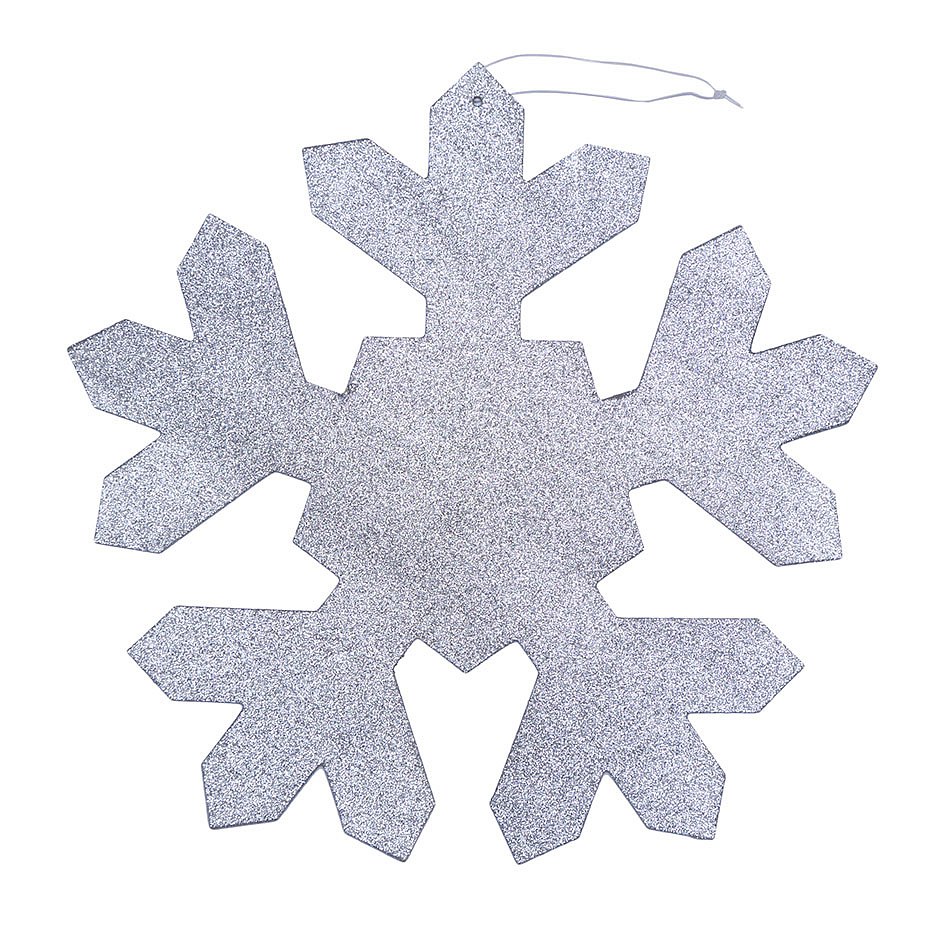 Weihnachtsschmuck Schneeflocke I, Durchmesser 40 cm, silber, Sperrholz, Outdoor