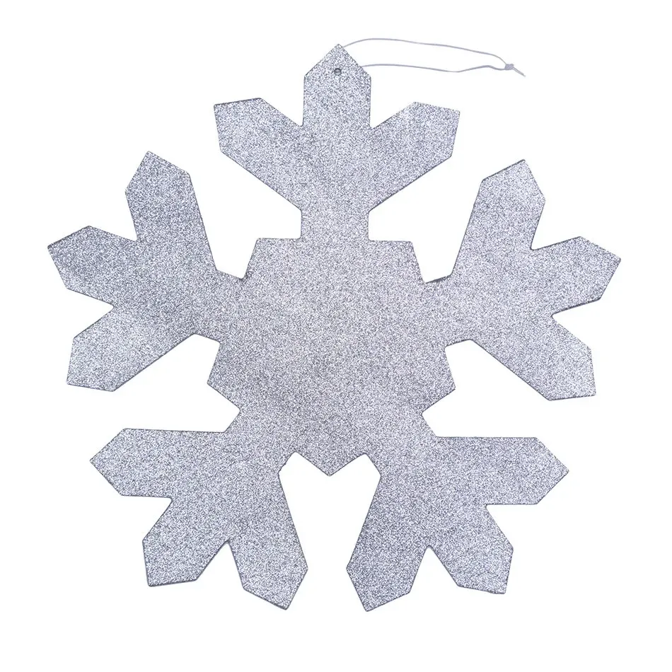 Weihnachtsschmuck Schneeflocke I, Durchmesser 40 cm, silber, Sperrholz, Outdoor