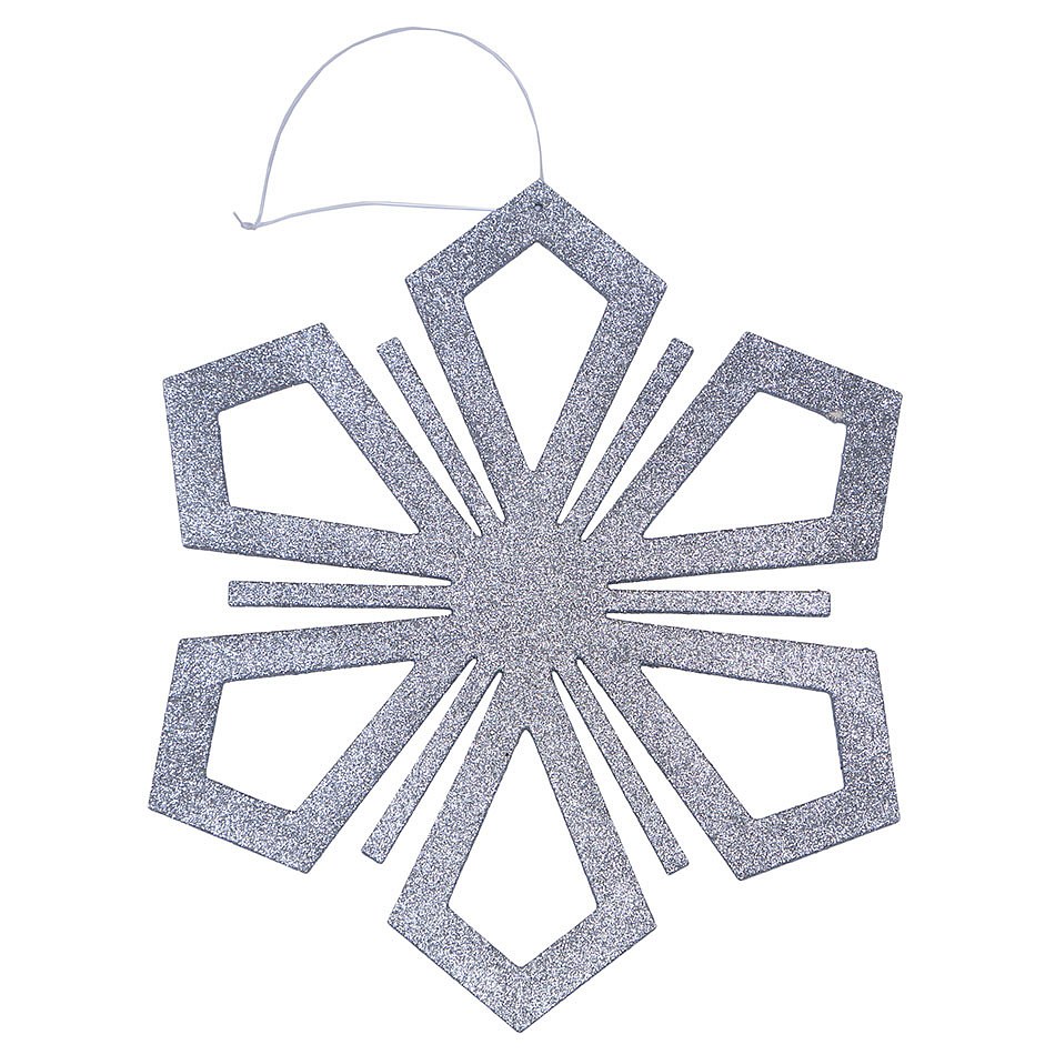 Weihnachtsschmuck Schneeflocke II, Durchmesser 120 cm, silber, Sperrholz, Outdoor