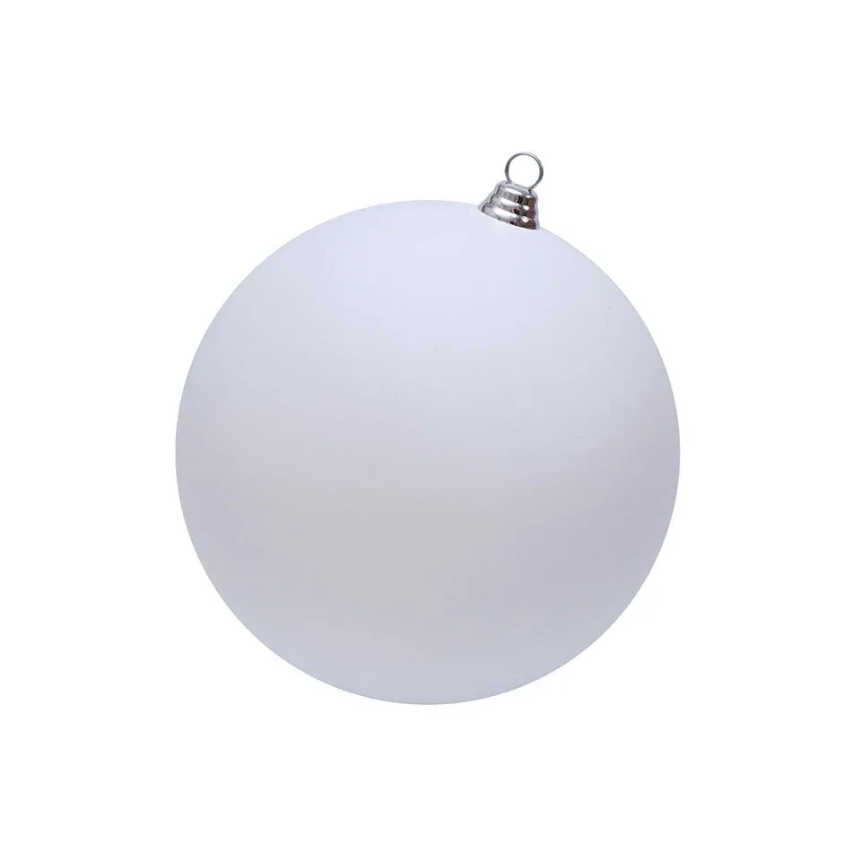 Heruntergeladene Weihnachtskugel - Kunststoffkugel 1 Stück, 30 cm, weiß, matt, innen