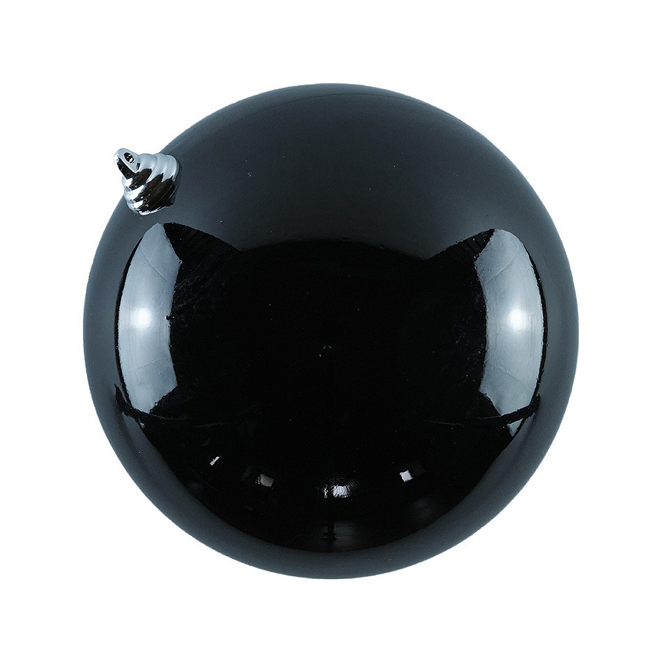 Kunststoffkugel,, durchm. 20 cm, Schwarz glänzend