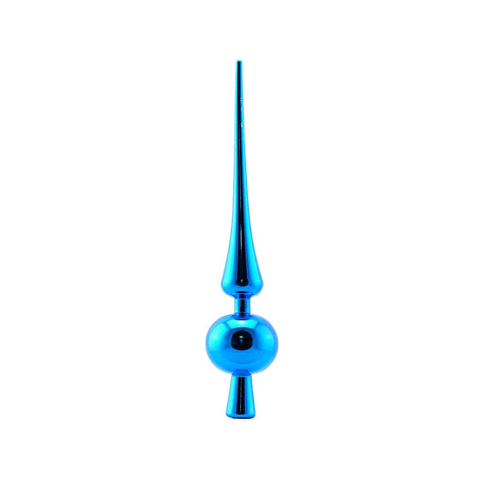 Kunststoffspitze für die Baumspitze, 6x28 cm, Blau, glänzend