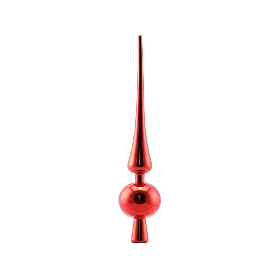 Kunststoffspitze für die Baumspitze, 6x28 cm, Rot, glänzend