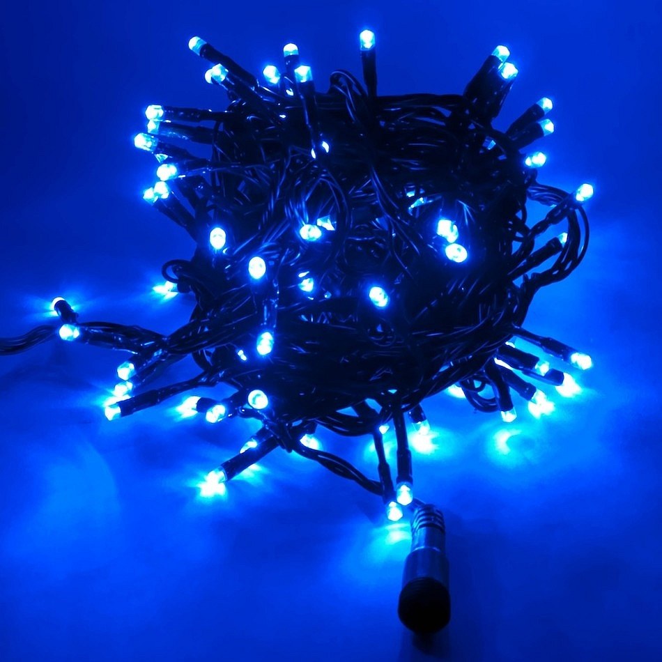 Weihnachtsbaumbeleuchtungsset, Blau, 20 m, Hobby Line