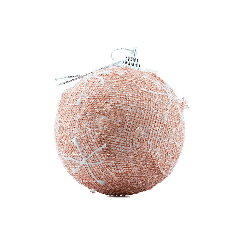 Kunststoffkugell, Durchm. 8 cm, Rosa, mit Flocke