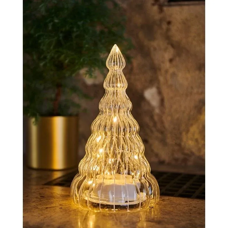 LED-Lichtbaum, Glas, klar, 23,5 cm, herunterladbar
