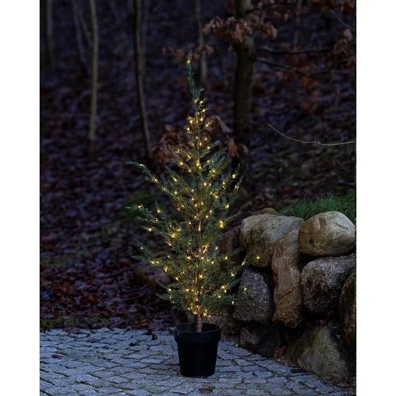 LED-Lichtbaum im Topf Zeder, 130 cm