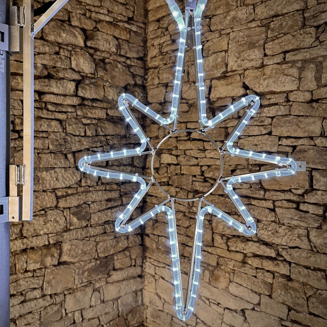 LED-Leuchtstern, Set für öffentliche Beleuchtung, 60x90 cm, Kaltweiß
