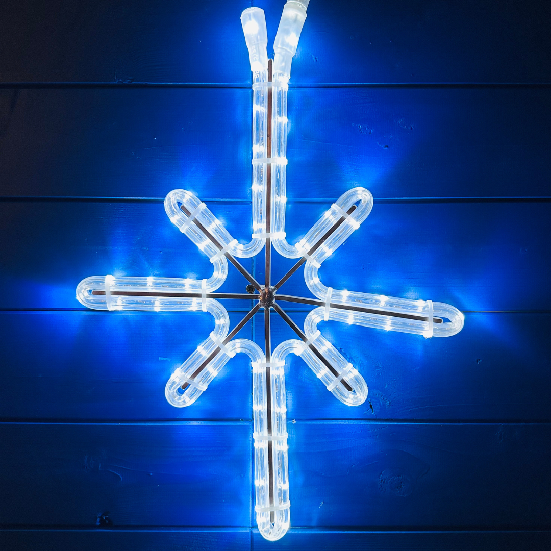 LED-Leuchtstern Polaris, zum aufhängen, 14 x 25 cm, Kaltweiß