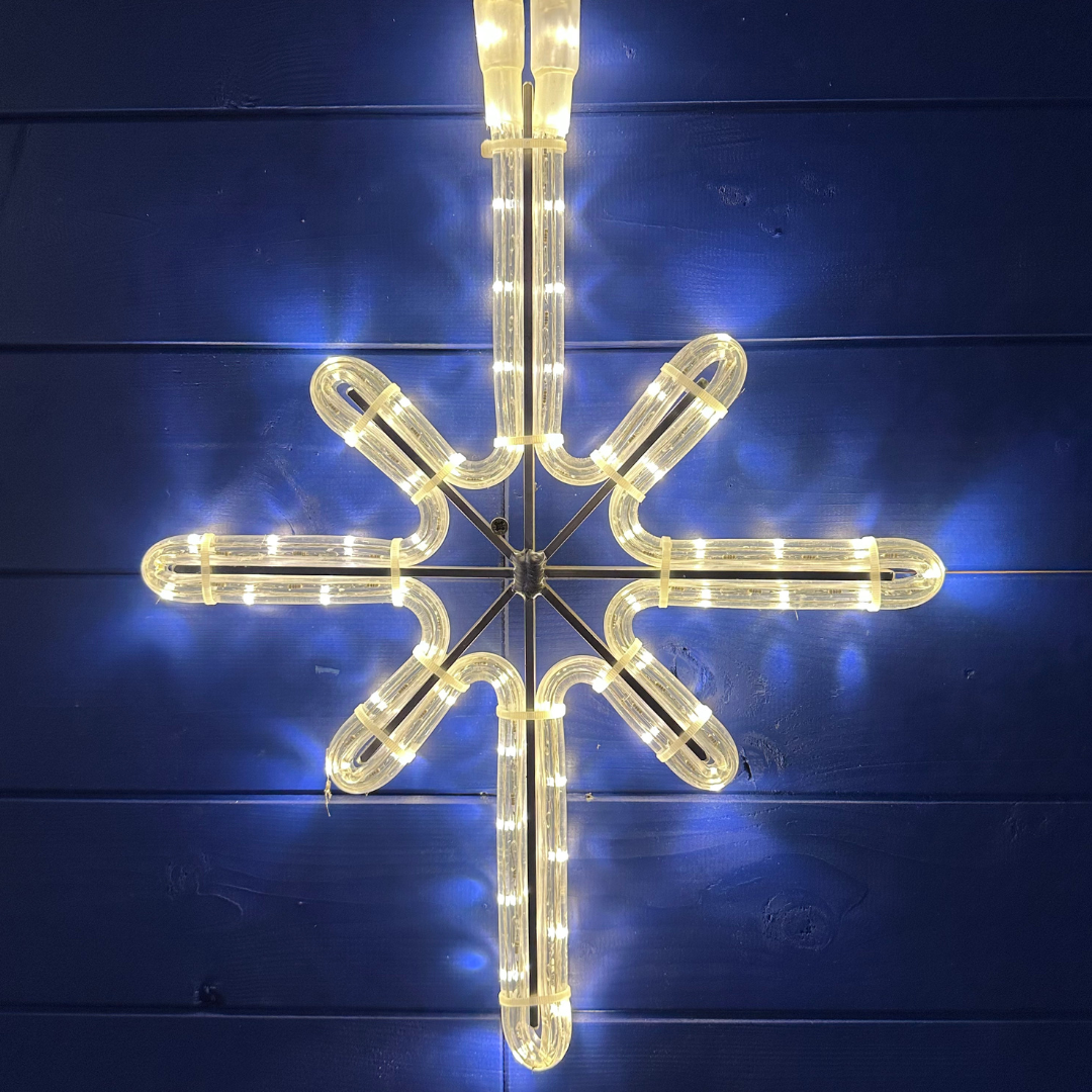 LED-Leuchtstern Polaris, zum aufhängen, 14 x 25 cm, Warmweiß