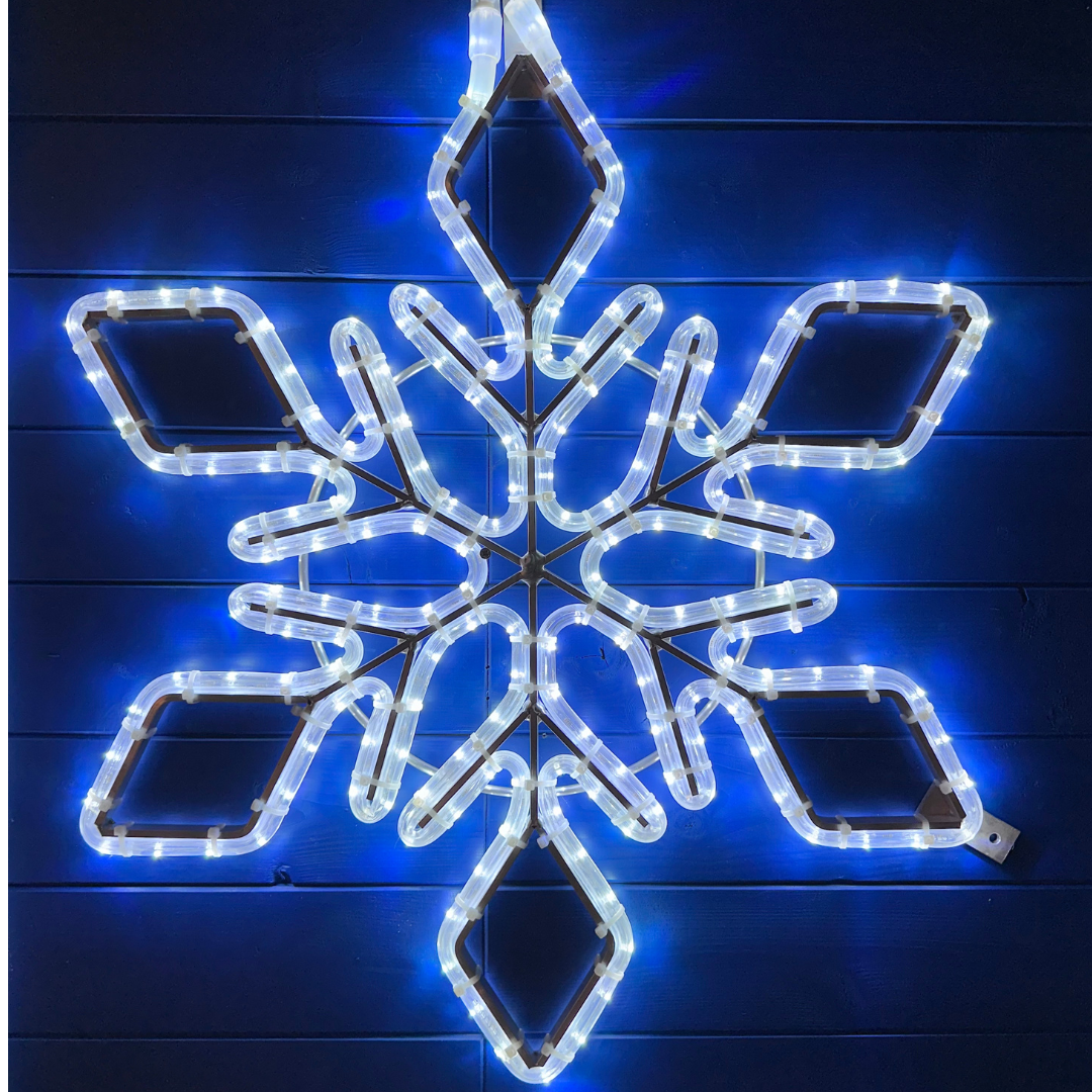 LED-Schneeflocke, zum aufhängen, 80 cm, Kaltweiß